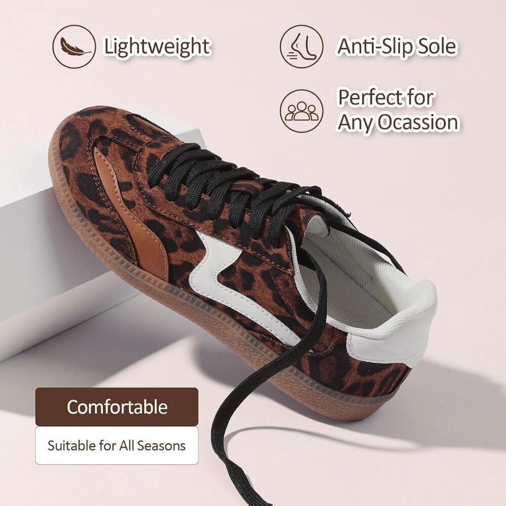 Womens Tennis Shoes Fashion Sneakers Comfortable Casual Slip On Lace Up Footwear - Picture 4 of 6